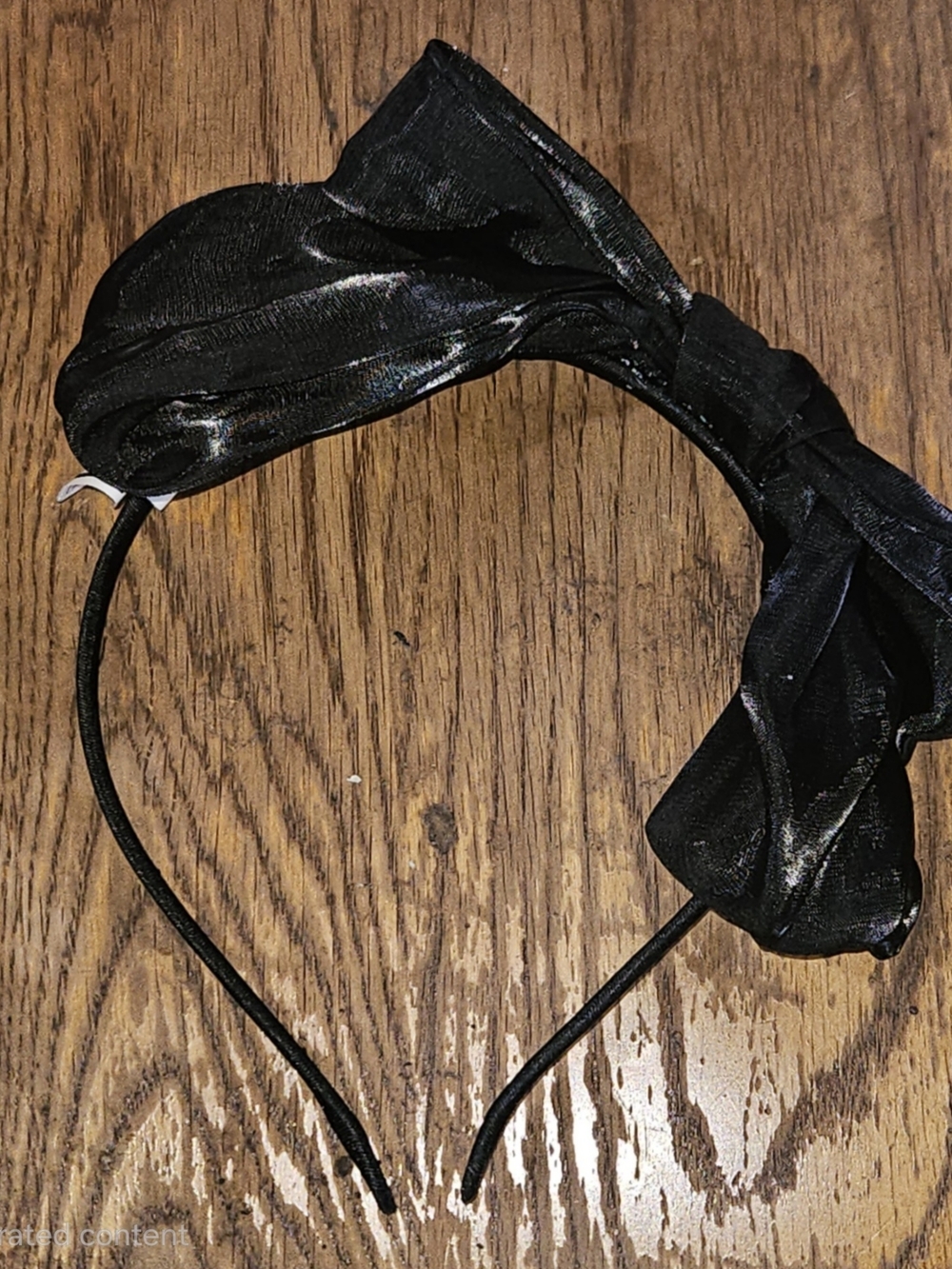 Black Satin Oversized Bow Headband - Women Accessories BNIB